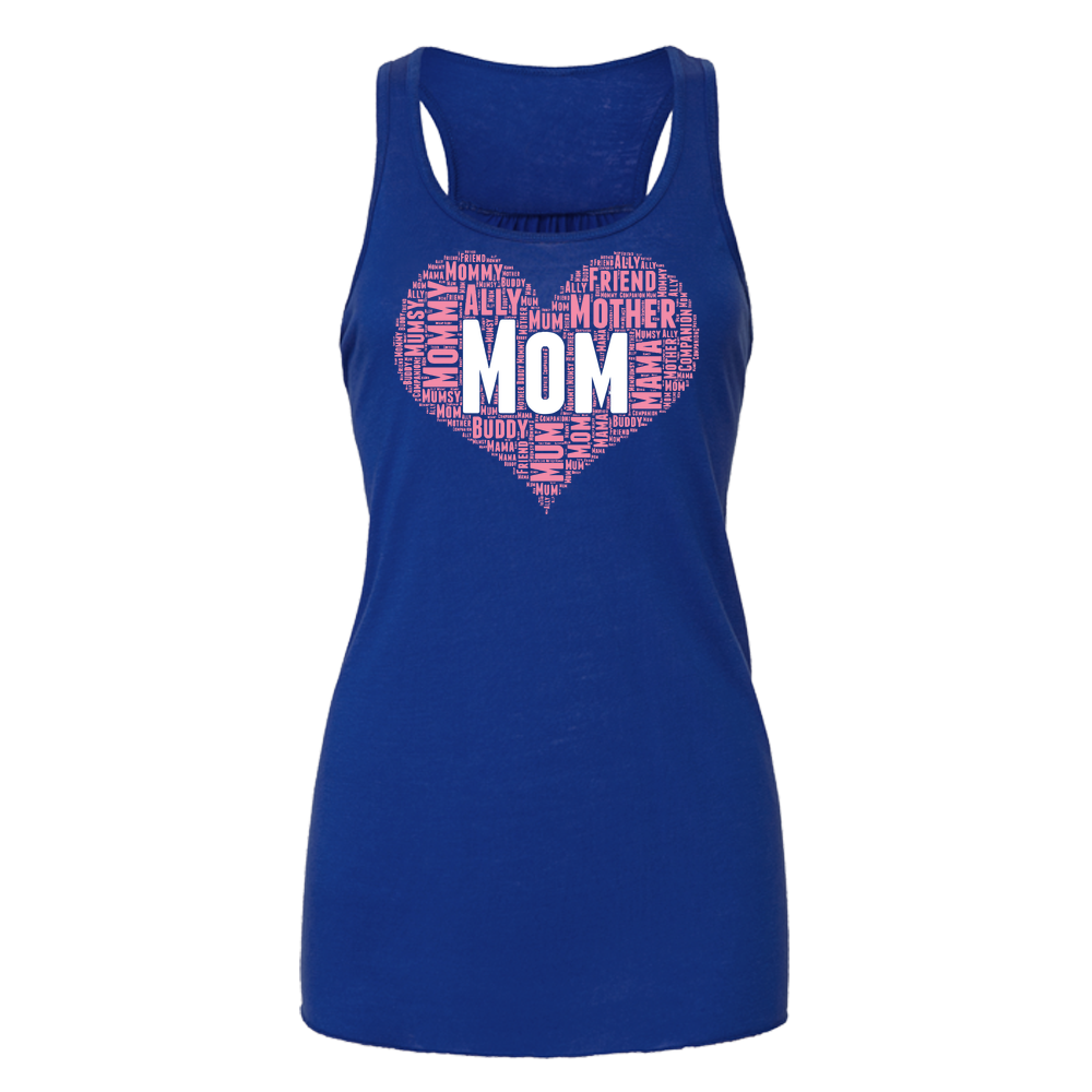 Mom Heart Bella Flowy Tank - Dark
