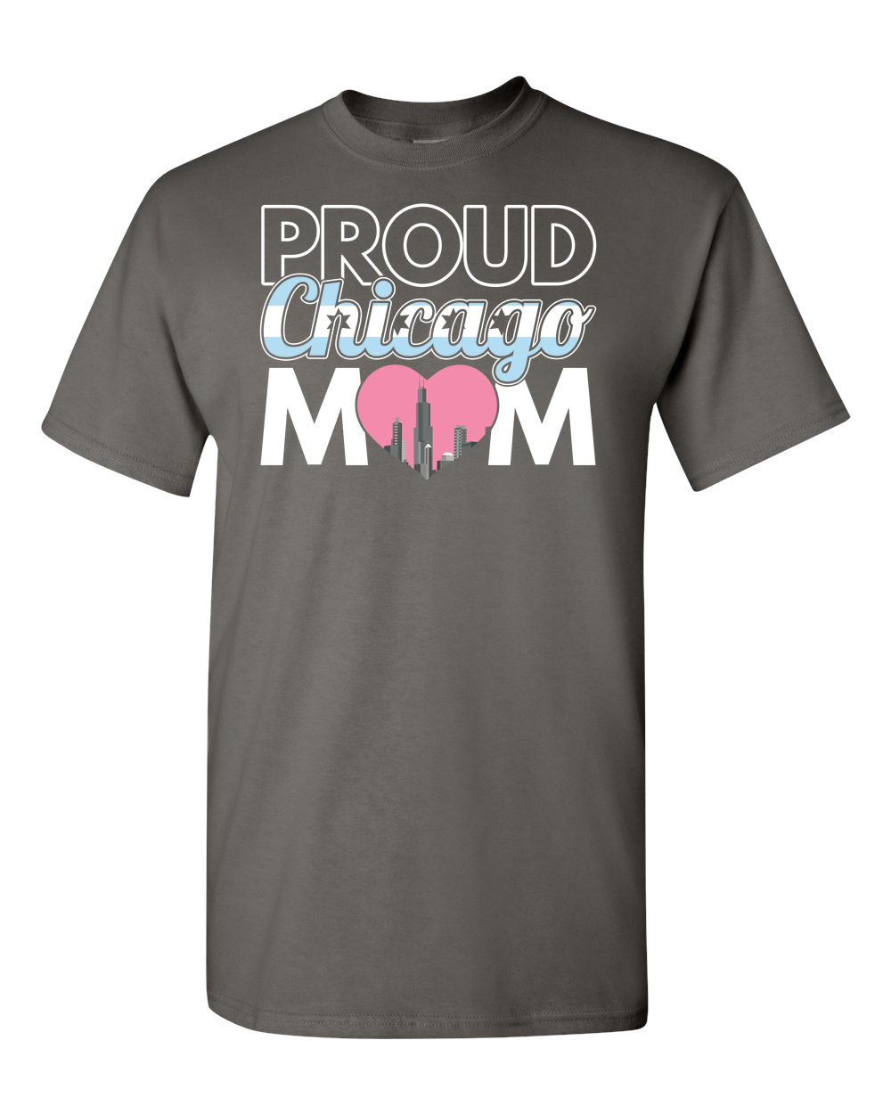 Proud Chicago Mom - Dark - Adult Unisex T-Shirt