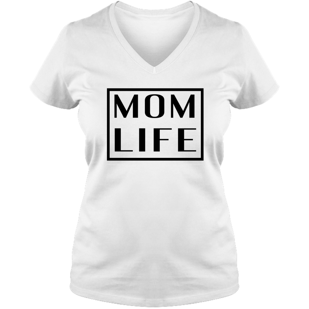 Mom Life Light - Ladies V Neck Tee