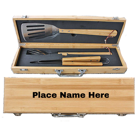 Bamboo BBQ Set Personalized