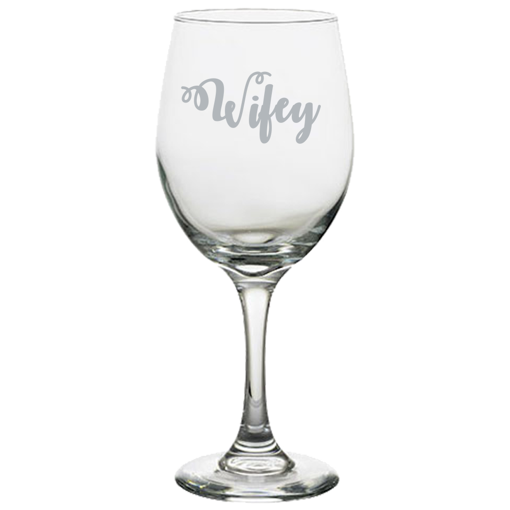 Wifey - White Wine Glass
