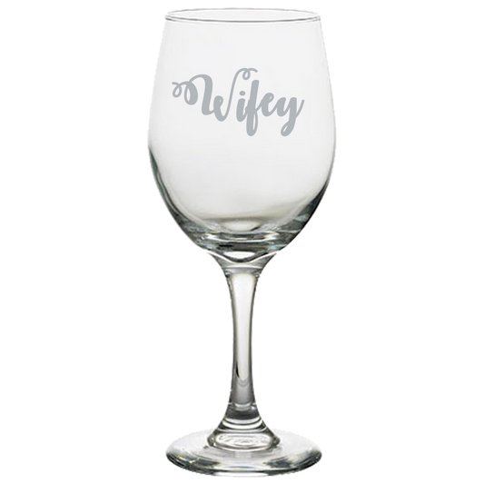 Wifey - White Wine Glass