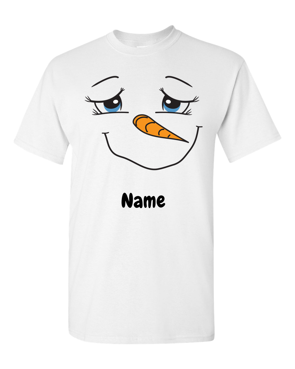 Snowman Personalized Adult Unisex T-Shirt