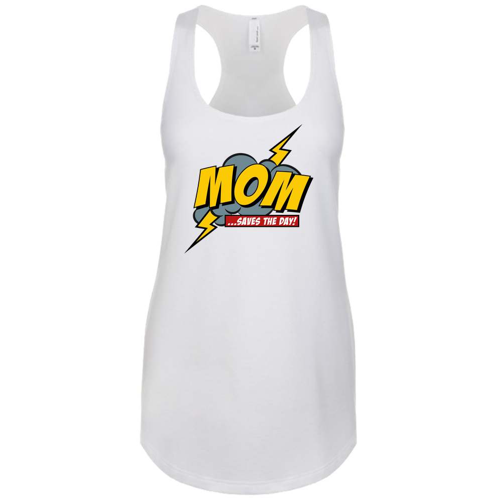 Mom Saves The Day Next Level Tank - Light