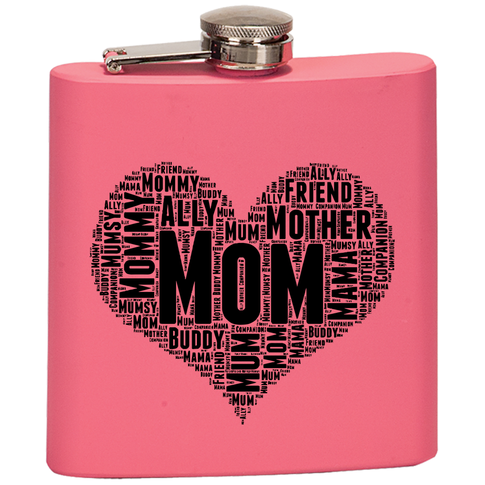 Mom Heart Flask