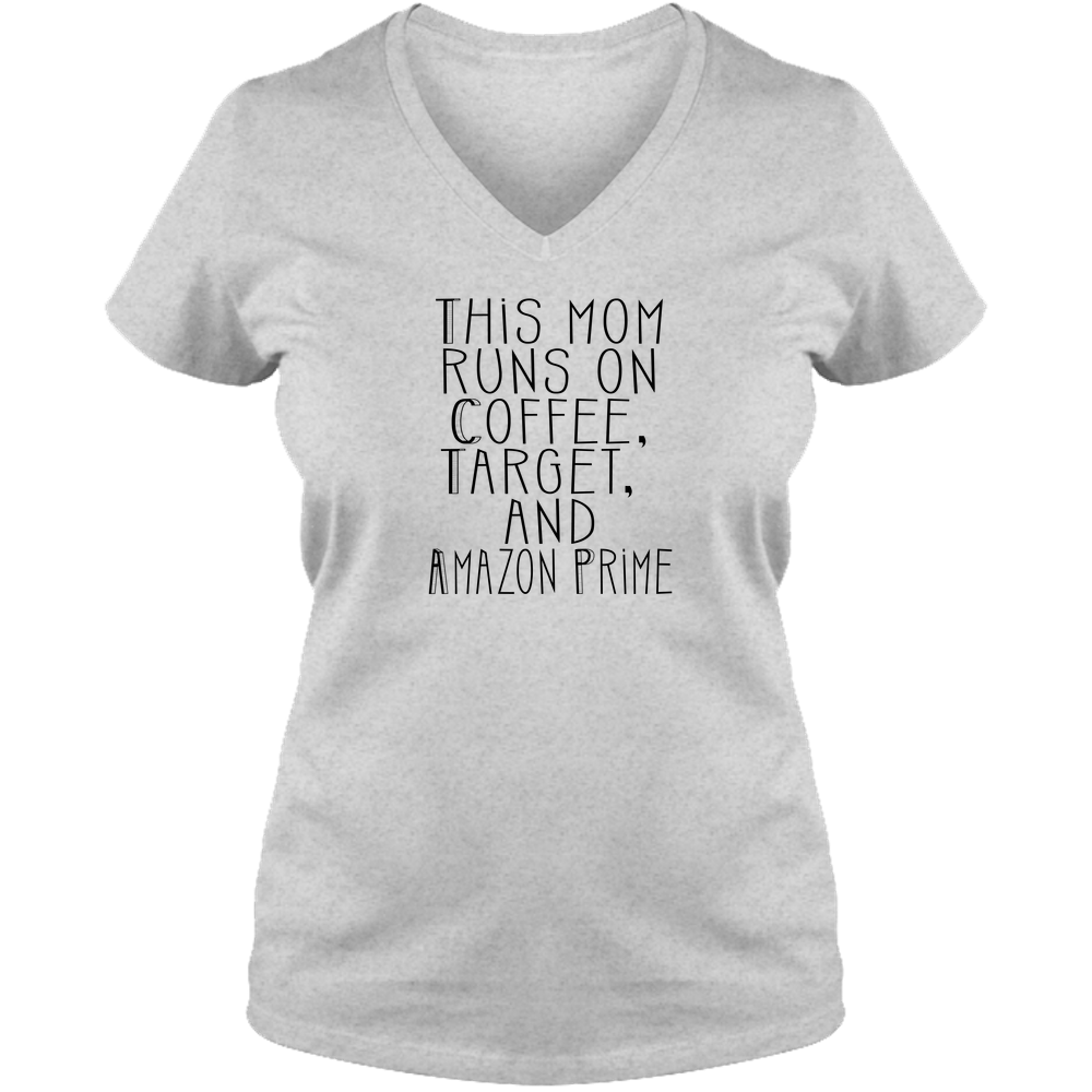 This Mom Runs Light - Ladies V Neck Tee