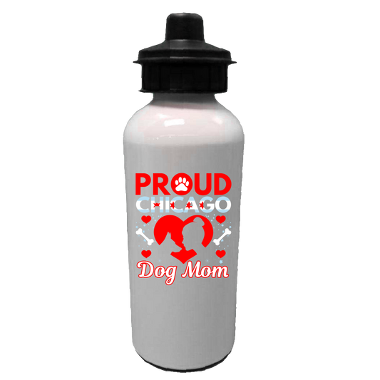 Proud Chicago Dog Mom - Water Bottles