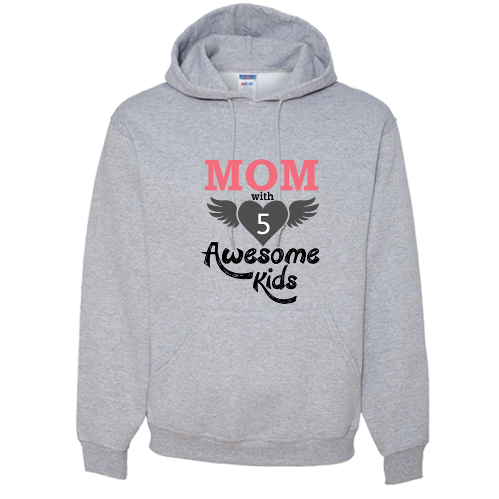 Mom With Awesome Kids - Light - Adult Hoodie