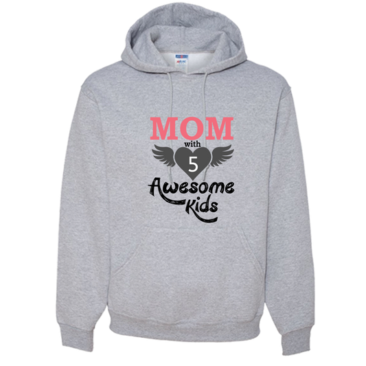 Mom With Awesome Kids - Light - Adult Hoodie