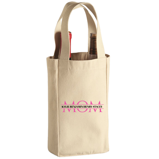 Mom Wine Tote Bag - 2 Bottle