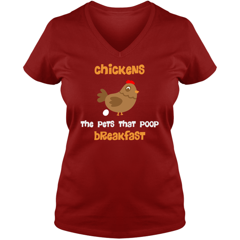 Poop Breakfast - Ladies V Neck Tee