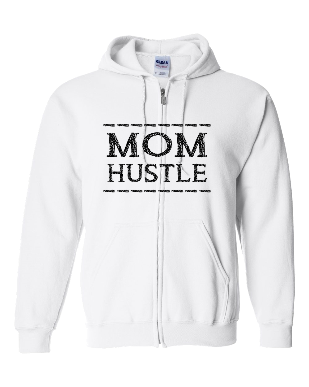 Mom Hustle Light - Adult Zipper Hoodie