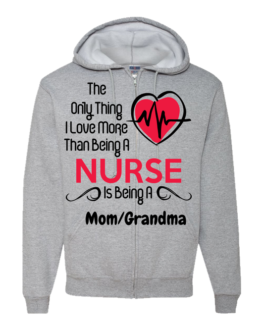 Nurse and More Adult Zipper Hoodie