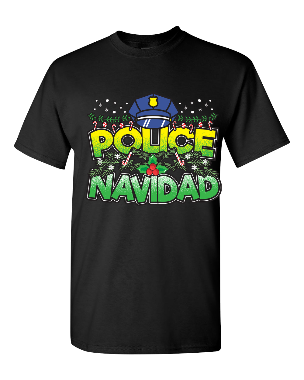 Police Navidad Adult Unisex T-Shirt