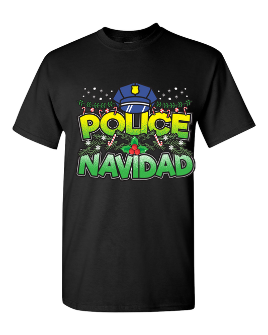 Police Navidad Adult Unisex T-Shirt