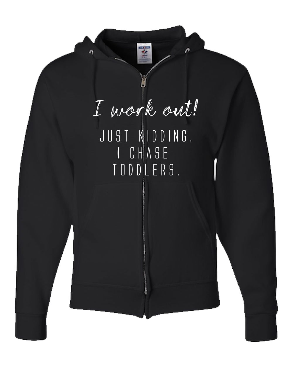 I work out! Dark - Adult Zipper Hoodie