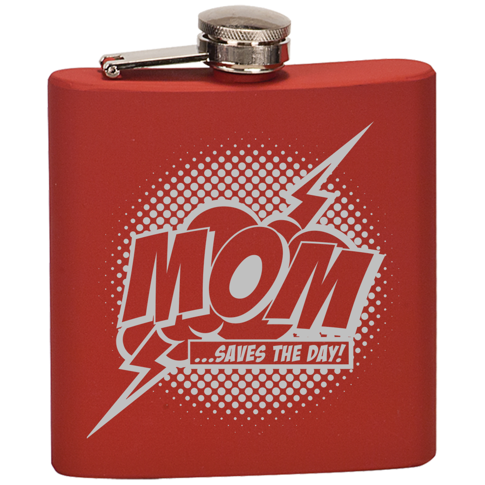 Mom Saves The Day Flask