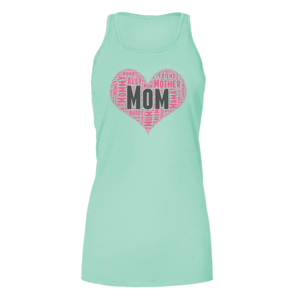 Mom Heart Bella Flowy Tank - Light