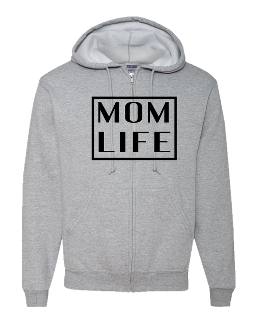 Mom Life Light - Adult Zipper Hoodie