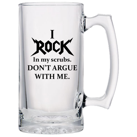 Rockin- My Scrubs Beer Mug Laser Etched