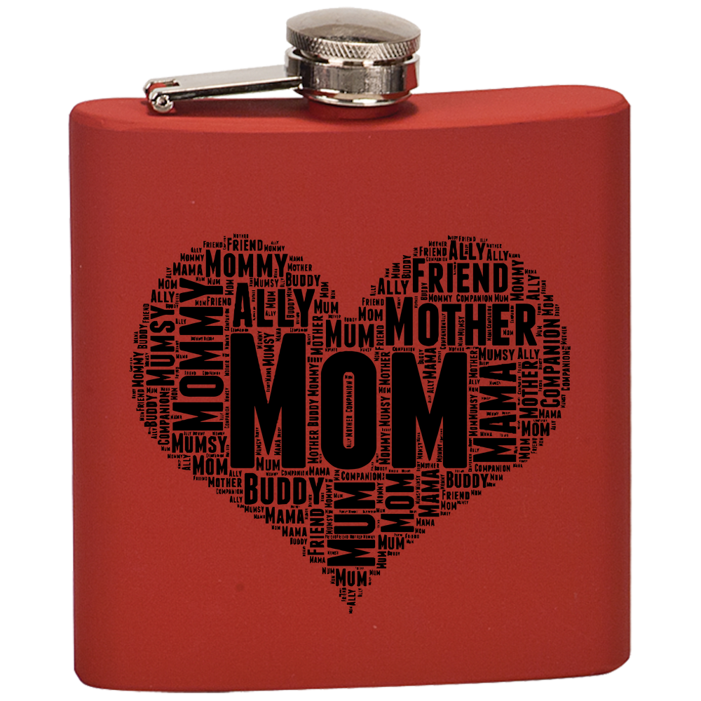 Mom Heart Flask