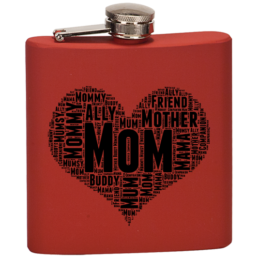 Mom Heart Flask