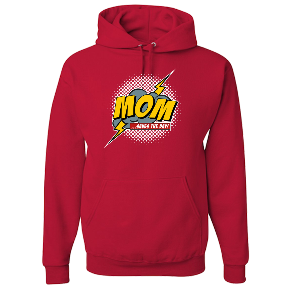 Mom Saves The Day Adult Hoodie - Dark
