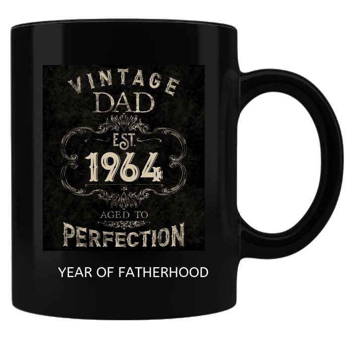 Vintage Dad Coffee Mug Black Personalized