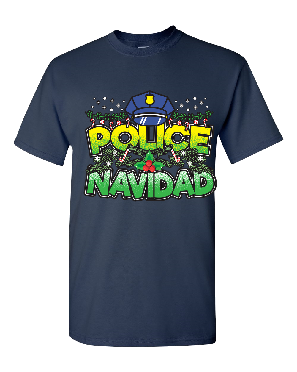 Police Navidad Adult Unisex T-Shirt