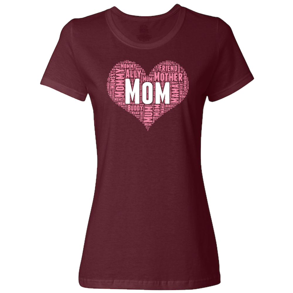Mom Heart Ladies Classic Tees - Dark