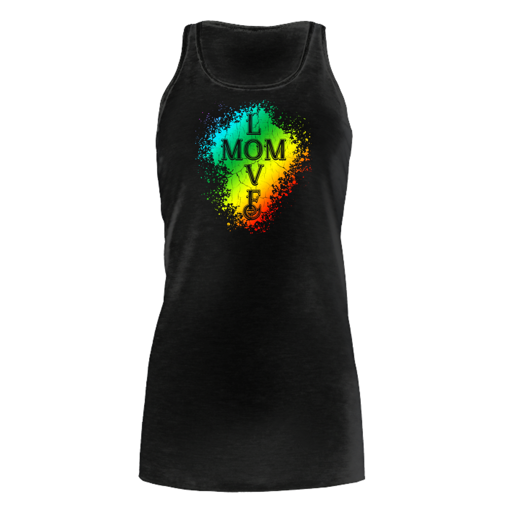 Mom Love Bella Flowy Tank - Dark