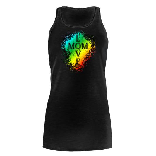 Mom Love Bella Flowy Tank - Dark