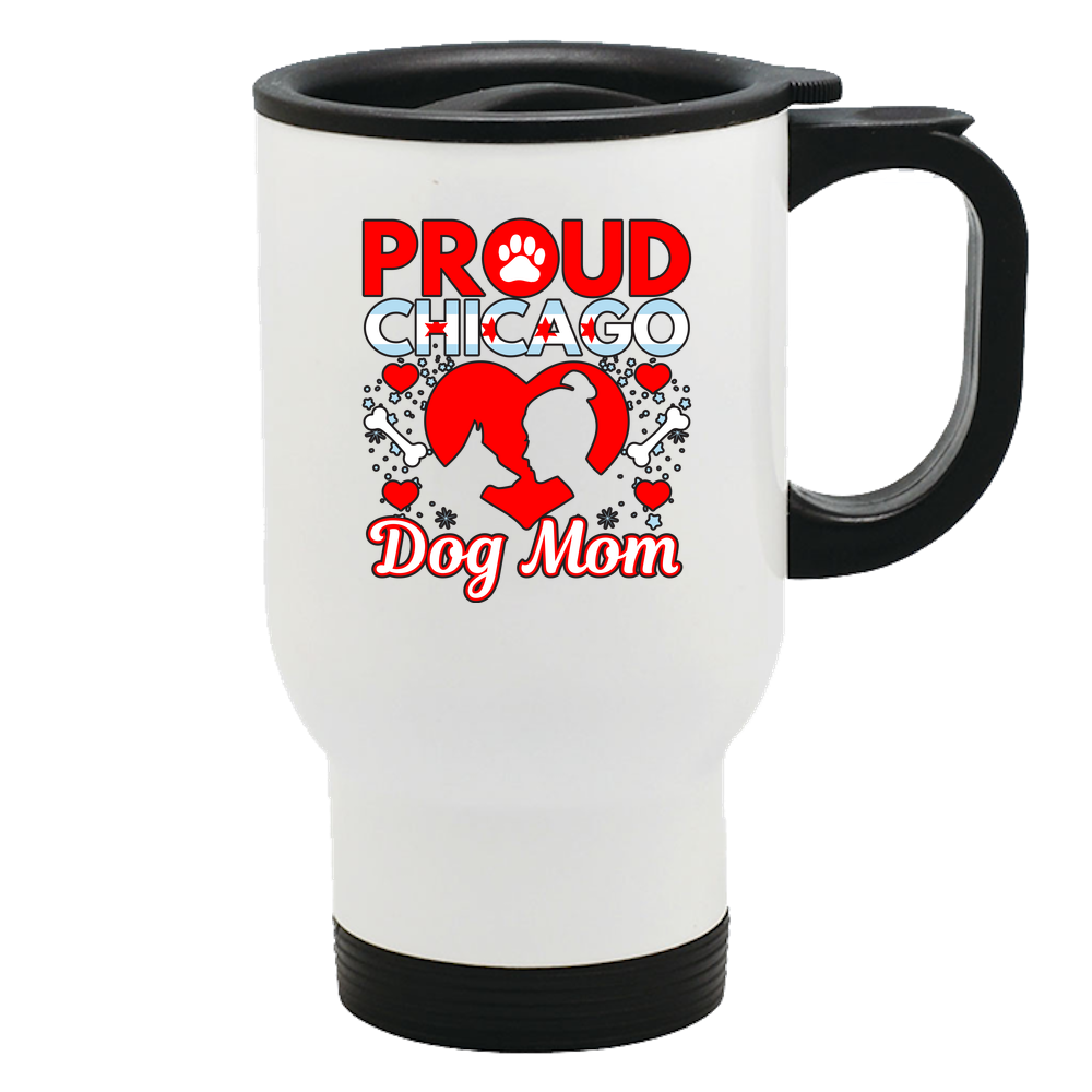 Proud Chicago Dog Mom - Travel Mug
