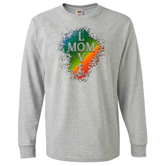 Mom Love Adult Long Sleeve Tee - Light