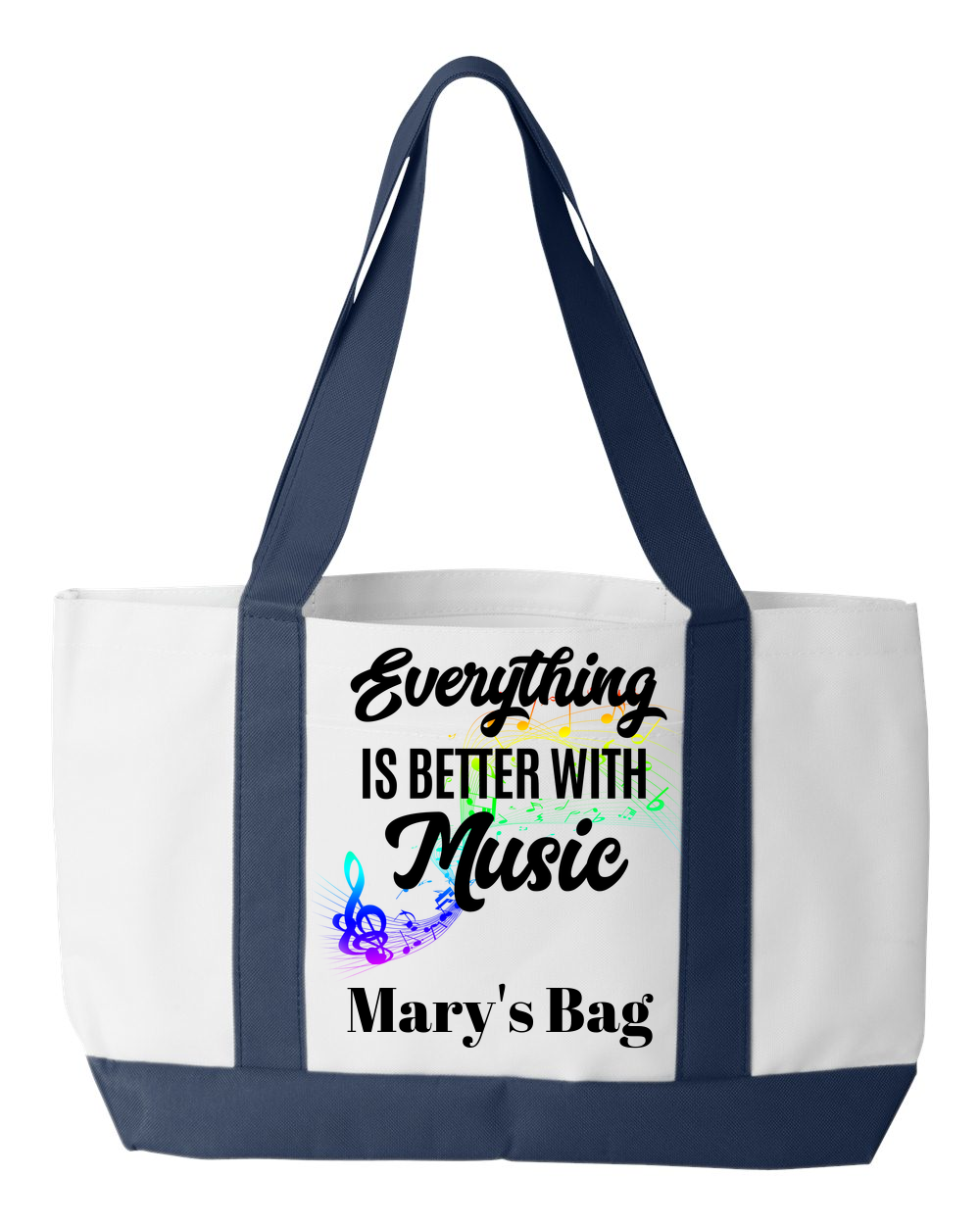 Everything Music Personalized Tote Bag