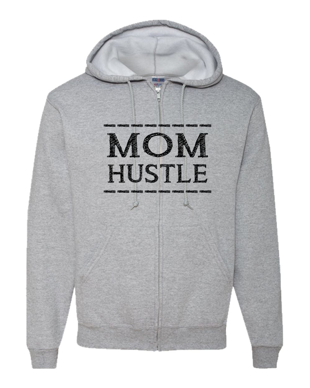 Mom Hustle Light - Adult Zipper Hoodie
