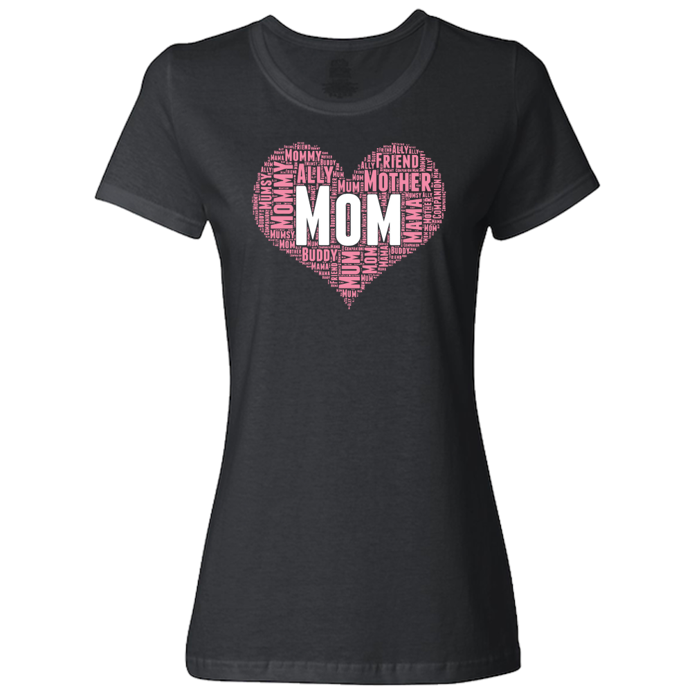 Mom Heart Ladies Classic Tees - Dark