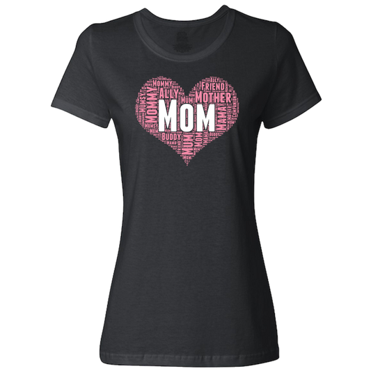 Mom Heart Ladies Classic Tees - Dark
