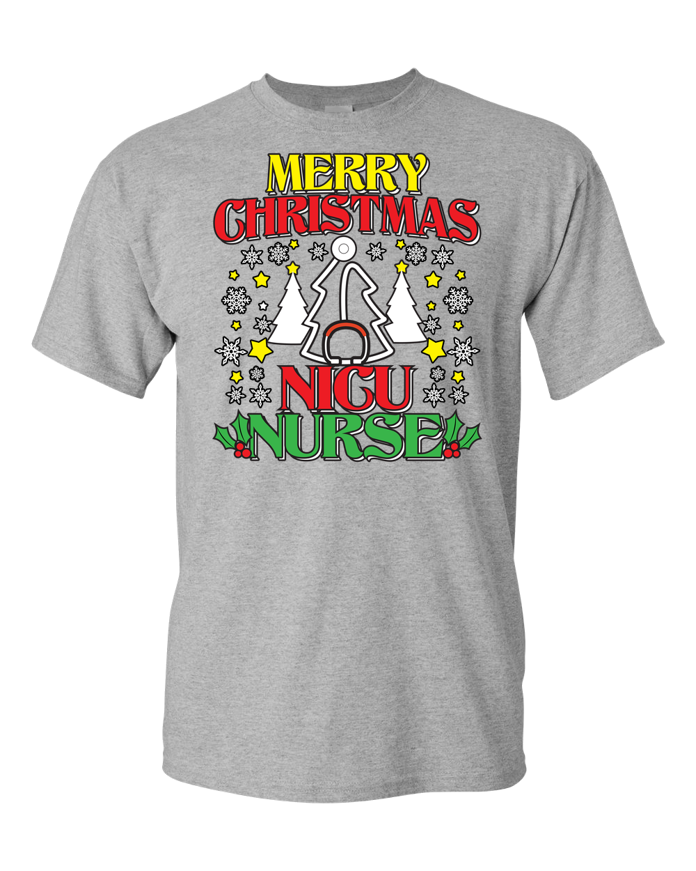 Merry Christmas NICU Nurse - Adult Unisex T-Shirt