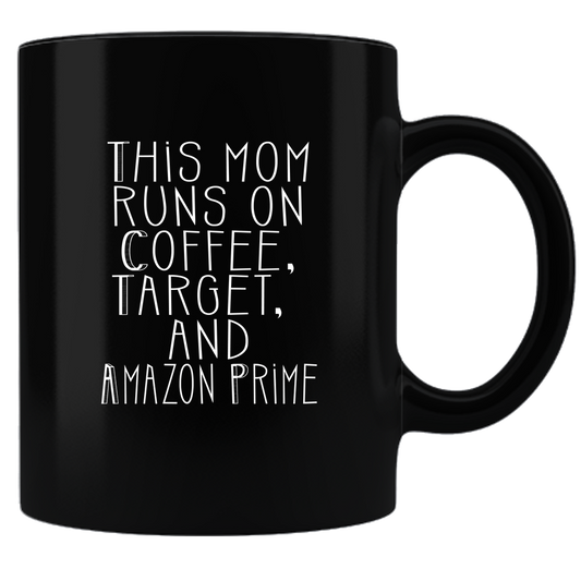 This Mom Runs - Coffee Mug - Black