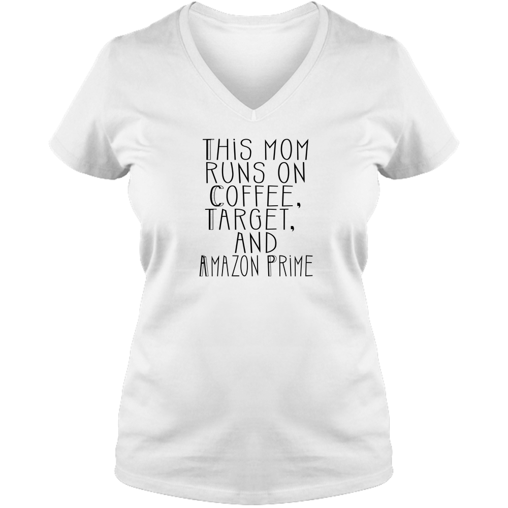 This Mom Runs Light - Ladies V Neck Tee