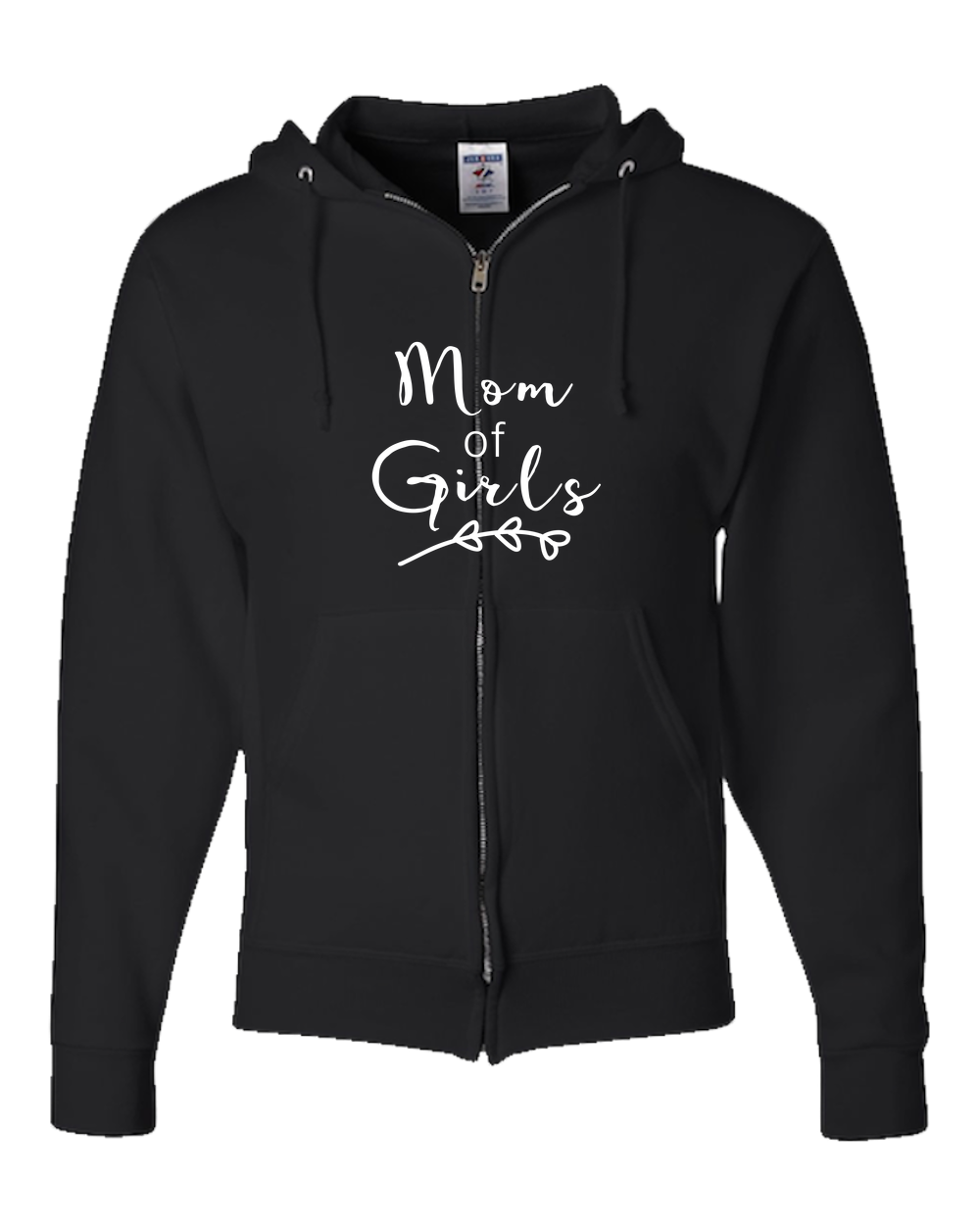 Mom Of Girls Dark - Adult Zipper Hoodie