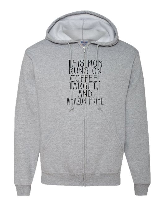 This Mom Runs Light - Adult Zipper Hoodie