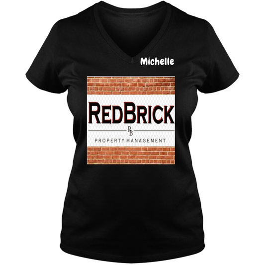 Red Brick Ladies V Neck Tee