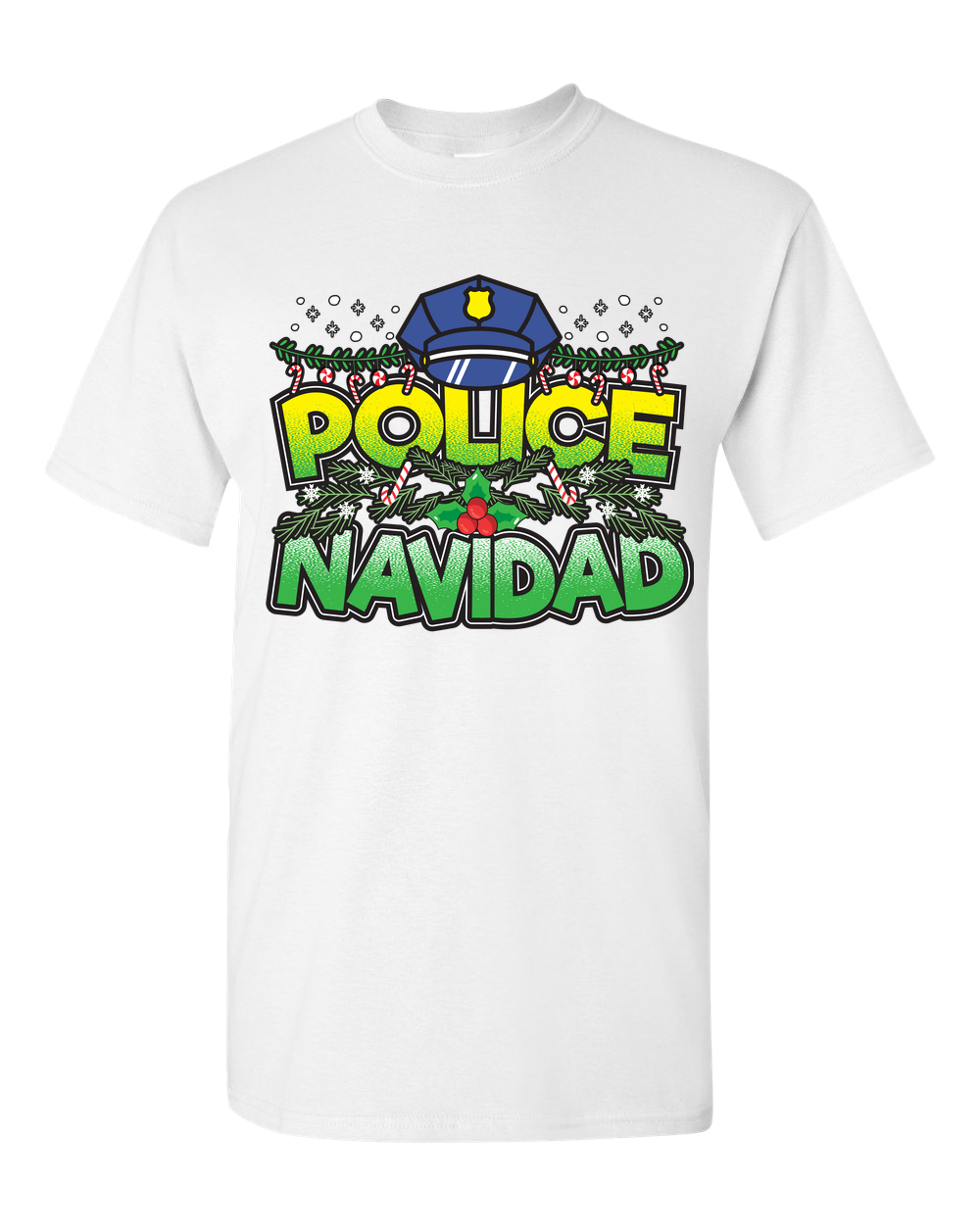 Police Navidad Adult Unisex T-Shirt