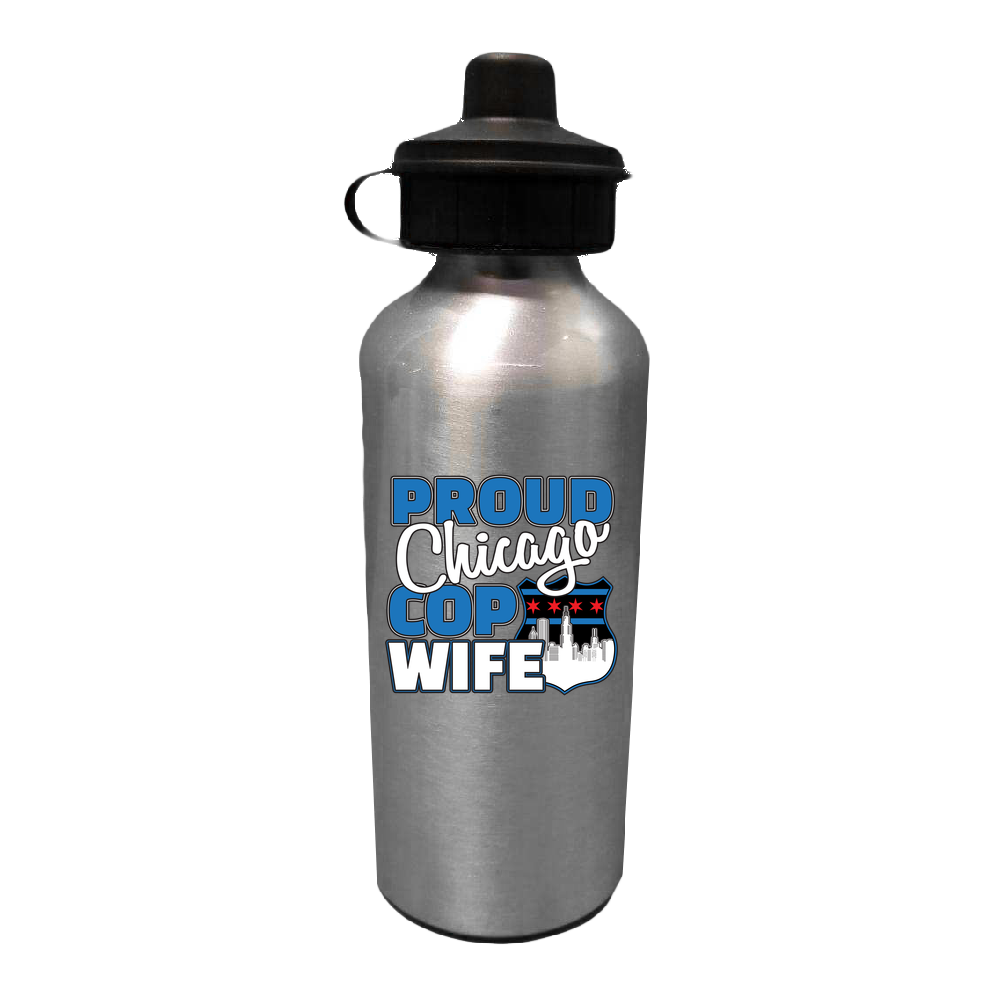 Proud Chicago Cop Wife - Water Bottles