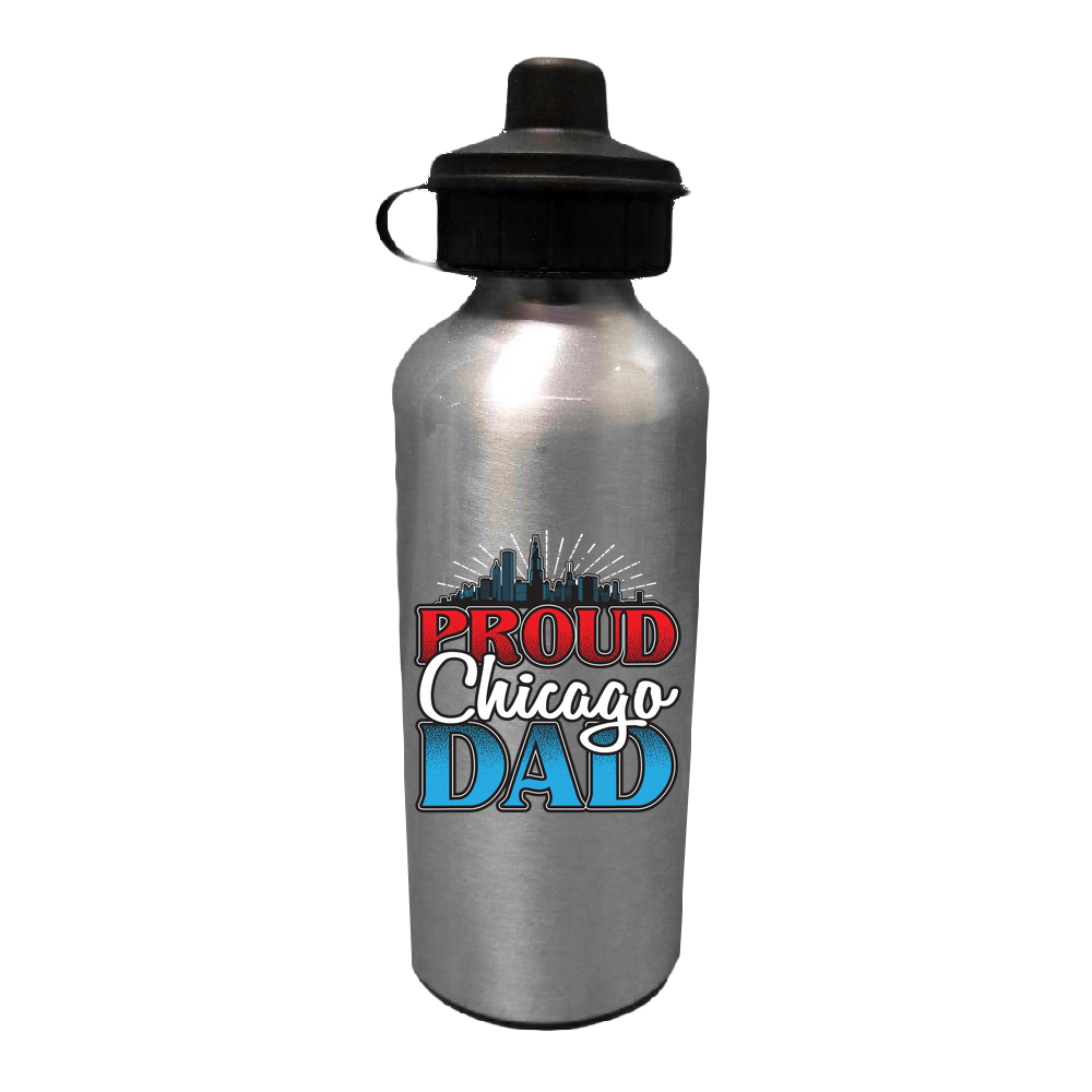 Proud Chicago Dad - Water Bottles
