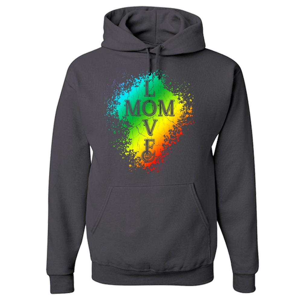 Mom Love Adult Hoodie - Dark