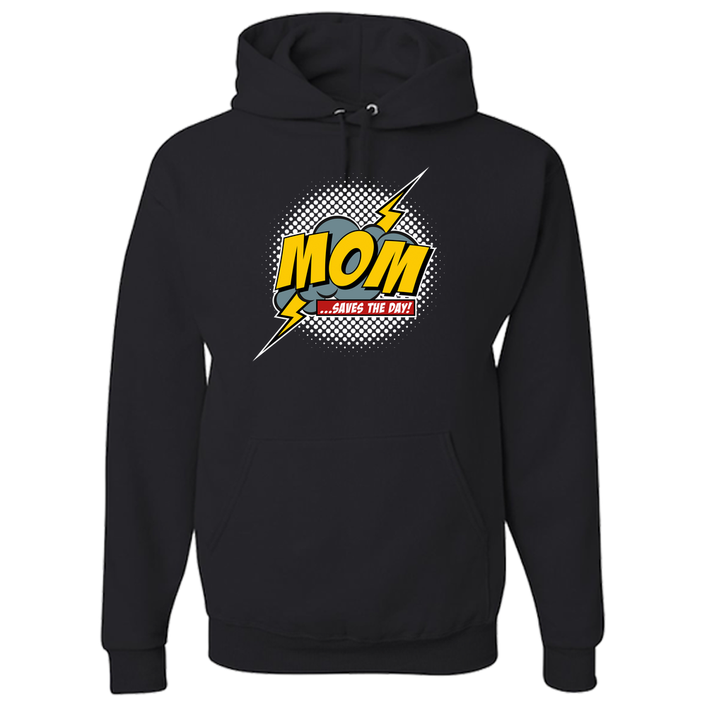 Mom Saves The Day Adult Hoodie - Dark