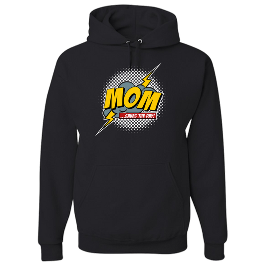 Mom Saves The Day Adult Hoodie - Dark